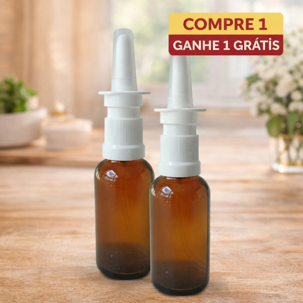 Vidro Âmbar 30ml Spray Nasal Compre 1 Ganhe 1 Vidros Premium
