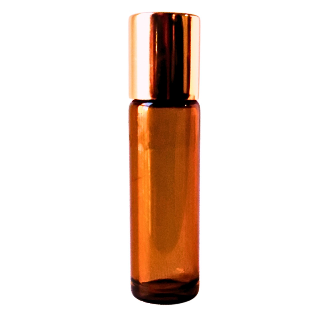 Vidro Roll-On Âmbar 5ml Reutilizável Cosméticos Premium