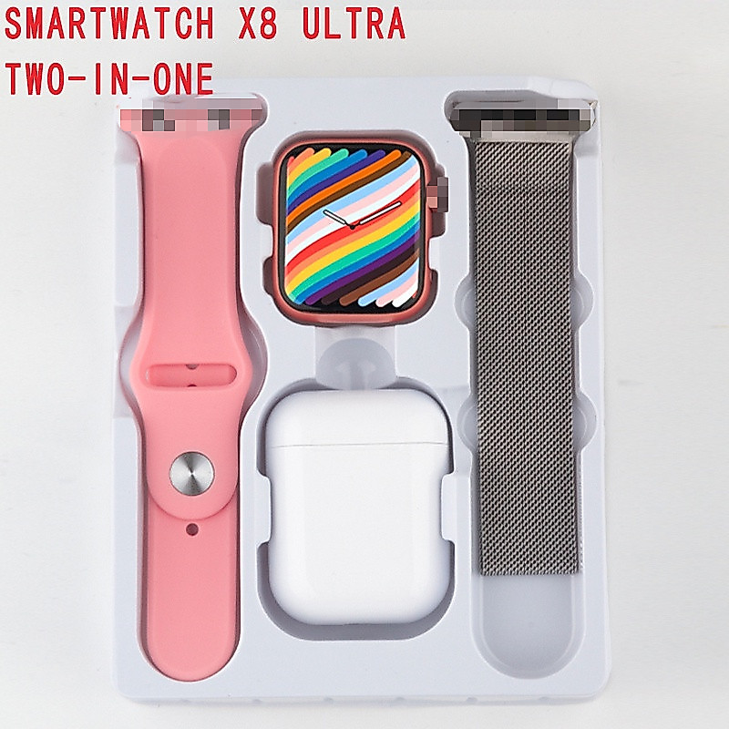 Smartwatch de carregamento sem fio X8 relógio i9S fone de ouvido 2 em 1 produtos de suíte pedômetro relógio feminino