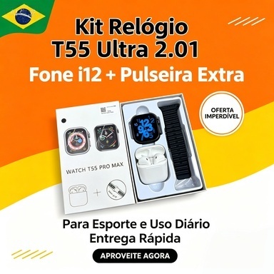 （i12 Fone） T55 Pro Max Smart Watch Com 4 Earbuds Set Hot-sale 2 Alças Bluetooth Chamada De Papel De Parede Personalizado