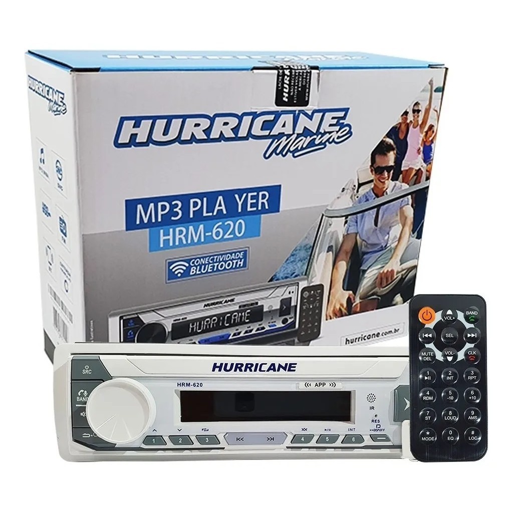 Radio Marinizado Hurricane Marini Hrm620 Bluetooth Usb Aux