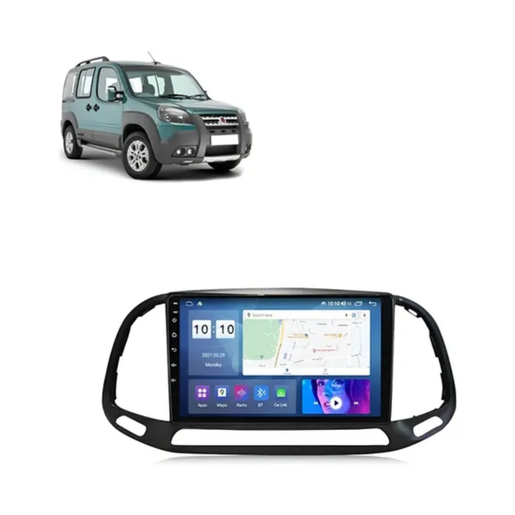 Central Multimídia Fiat Doblò 2016 a 2019 Android 9 9