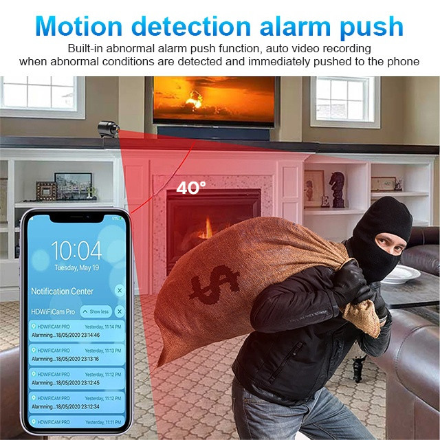 [Remote Monitoring] Wireless IP Camera / Home Security Camera / Baby Monitor [HD Night Vision] Two-Way Audio Motion Dete