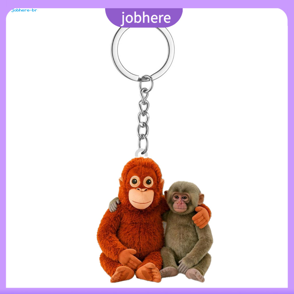 Monkey Key Chain Pendant Cute Keychain Small Mini Accessory for Bag Backpack Car Charm – Protective Punch Design Ring