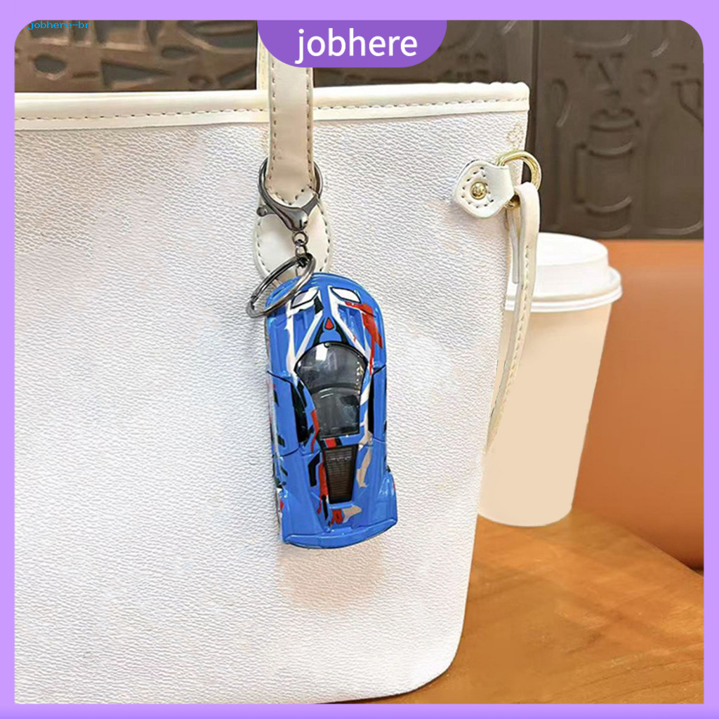 Sports Car Shape Keychain Mini Pull-back Racing for Kids – Graffiti Toy Backpack Handbag Hanging Decoration Cute Key R