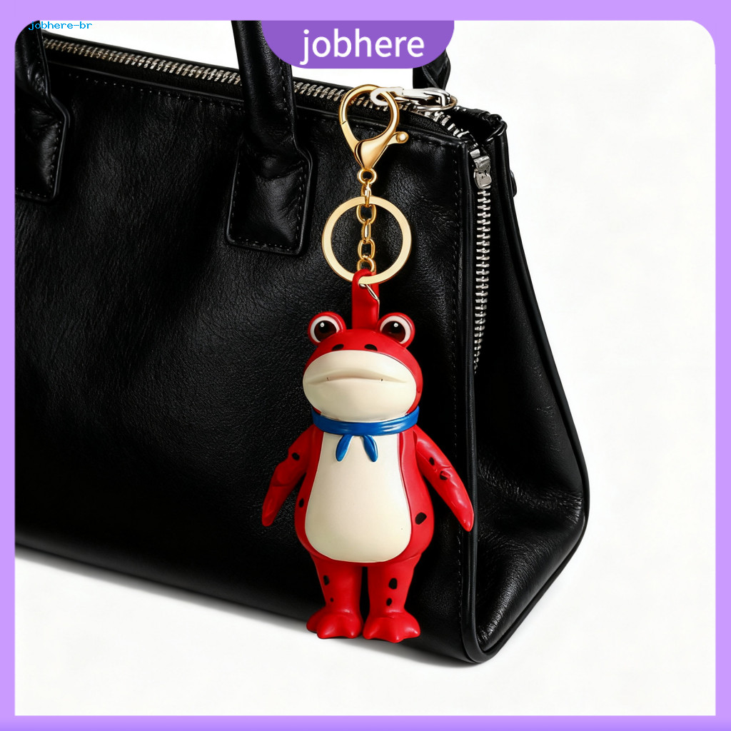 Frog Accessory 1 or 2 Pcs Realistic Keychain Cute Cartoon Mini Charm with Lobster Clasp for Backpack Purse Car – Porta