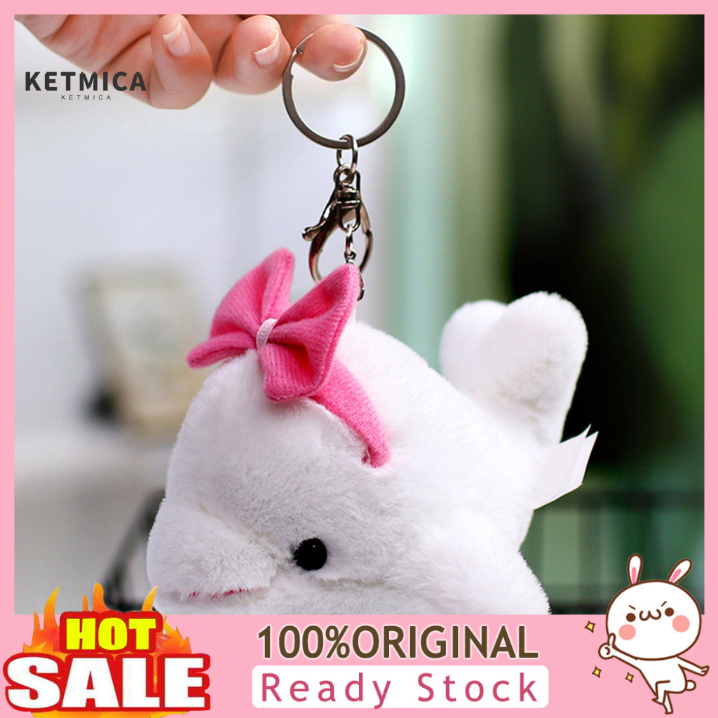 Whale Plush Toy  Cute Keychain – Mini Stuffed Sea Animal Doll, Cartoon Soft Pendant for Backpack, Bag, Car Decoration,