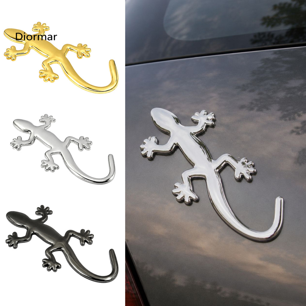 Gecko Car Sticker Waterproof 2pcs 3d Lizard Metal Stickers Strong Adhesive Auto Body Decals for Cars Motorcycles Scooter