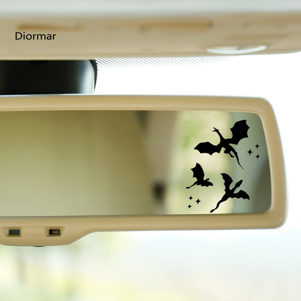Adhesive Bat Decor for Mirrors Halloween Window Stickers Flying Car Rearview Mirror Waterproof Pvc Vinyl Decals Spooky V