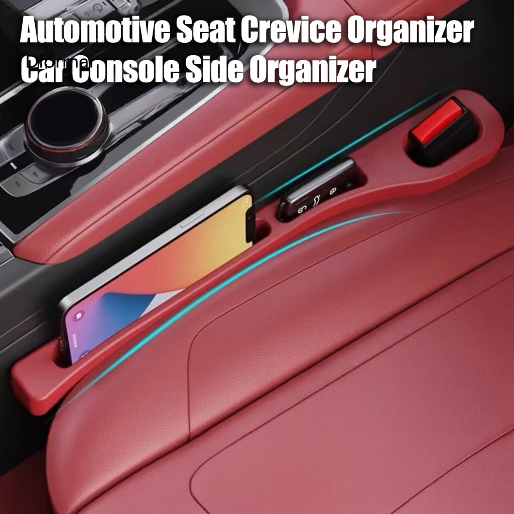 Car Gap Catcher 2pcs Waterproof Seat Filler with Storage Grooves Faux Leather Organizer for Phone Coins – Anti-lost fo