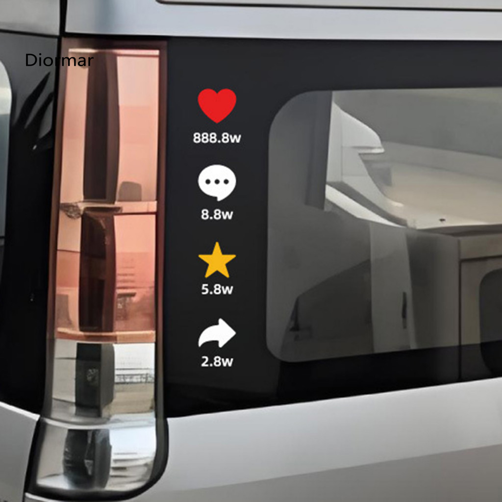 Trending Car Accessories Media Sticker Personalized Waterproof Stickers Funny Meme Decals for Rear Window Easy to Apply