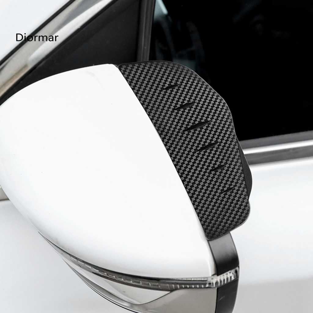Rain Shield for Vehicle Mirror Waterproof Visor for Cars Universal Car Side Guards Carbon Fiber Deflectors Self-adhesive