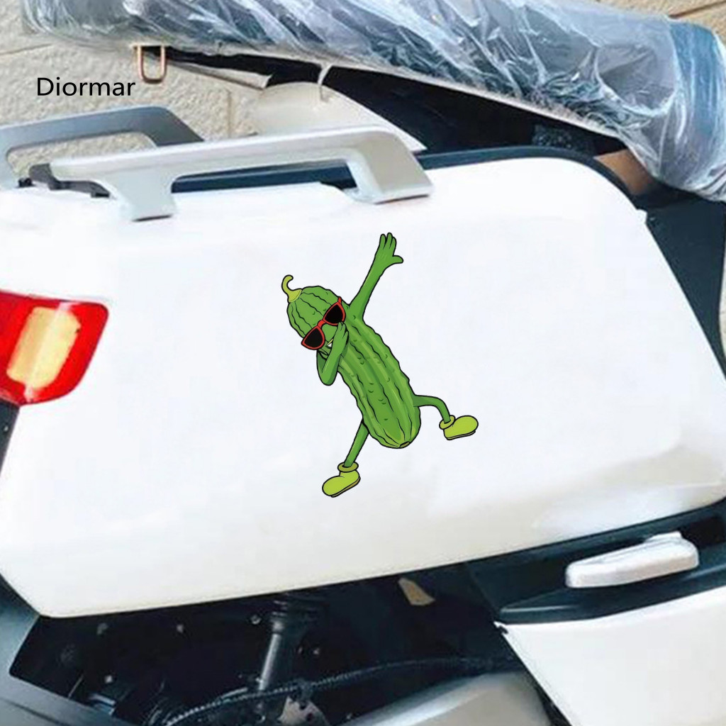 Motorcycle Adhesive Stickers Non-fading Car Decals Funny Bitter Melon Sticker Humorous Waterproof Vinyl Decal for Vehicl