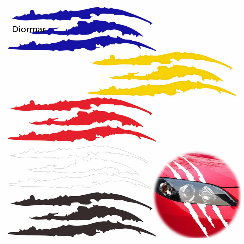 Headlight Eyebrow Decal Claw Mark Car Vinyl 2pcs Decals Waterproof Scratch Stickers for Headlights Sports Cars Suvs Pick