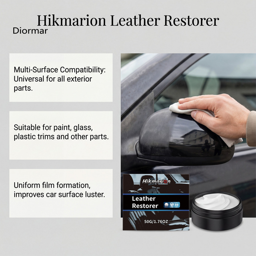 Leather Repair Cream Car Care 50g – Waterproof Stain Resistant Cleaner Conditioner for Seats Sofa Bags Restores Faded