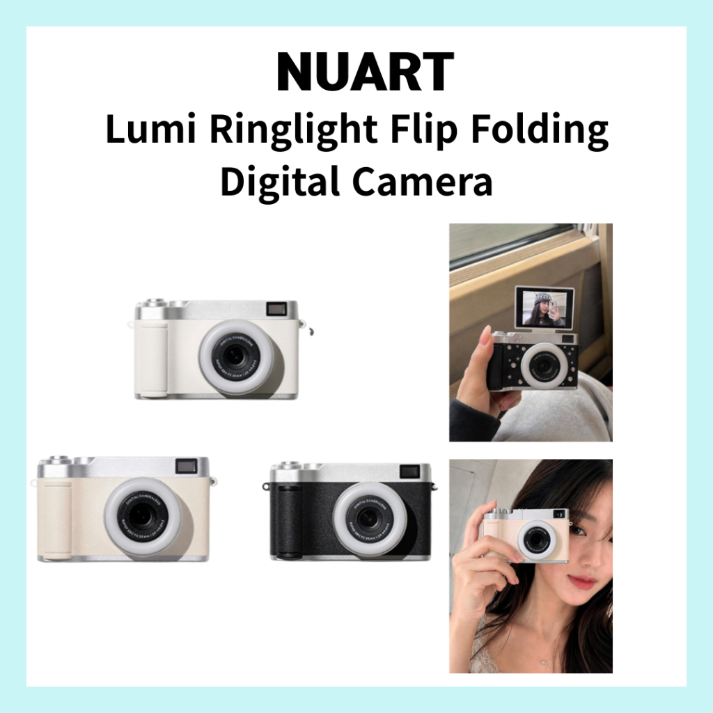 Câmera Digital Dobrável NUART Lumi Ringlight Flip