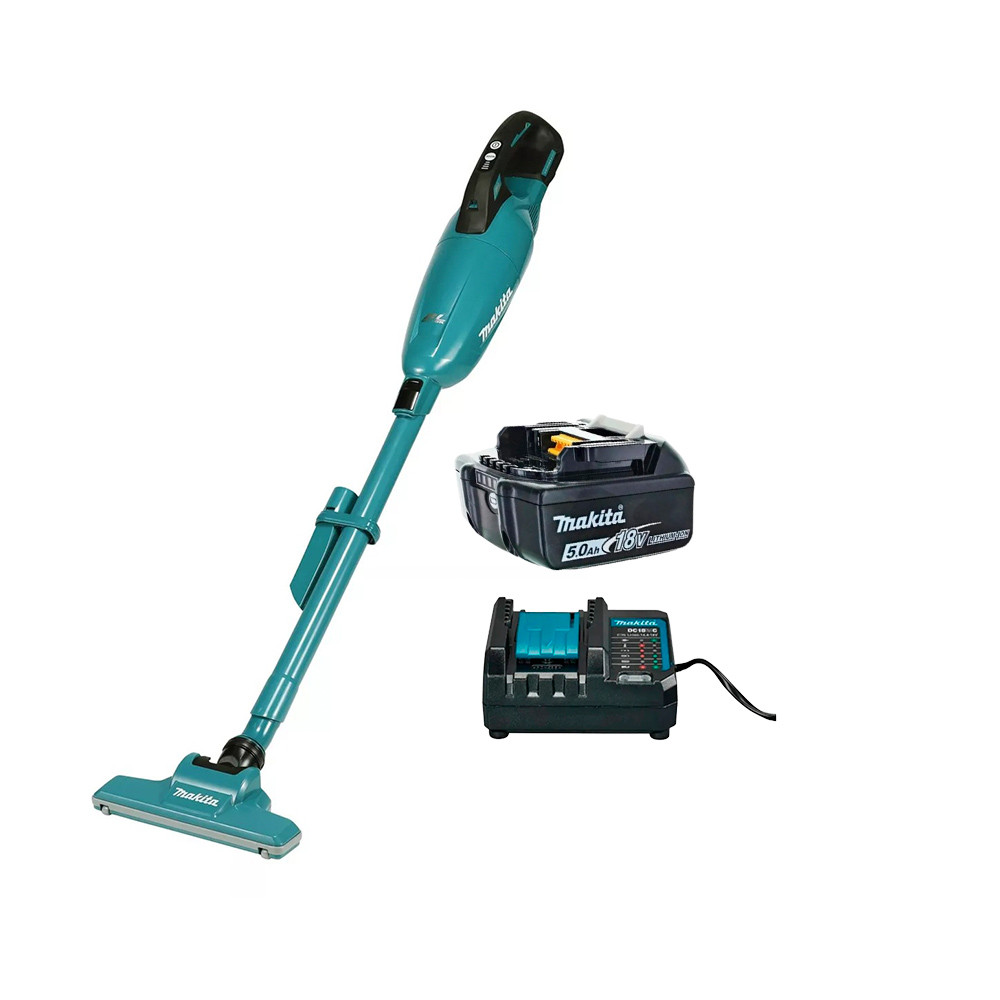 Aspirador de Pó Sem Fio Portátil a Bateria 18V DCL284FZ + 01 Bateria 5Ah + Carregador DC18WC Makita
