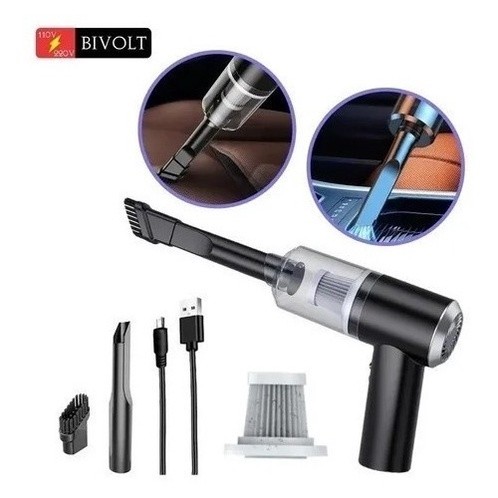 Aspirador Veicular Portátil Recarregável USB