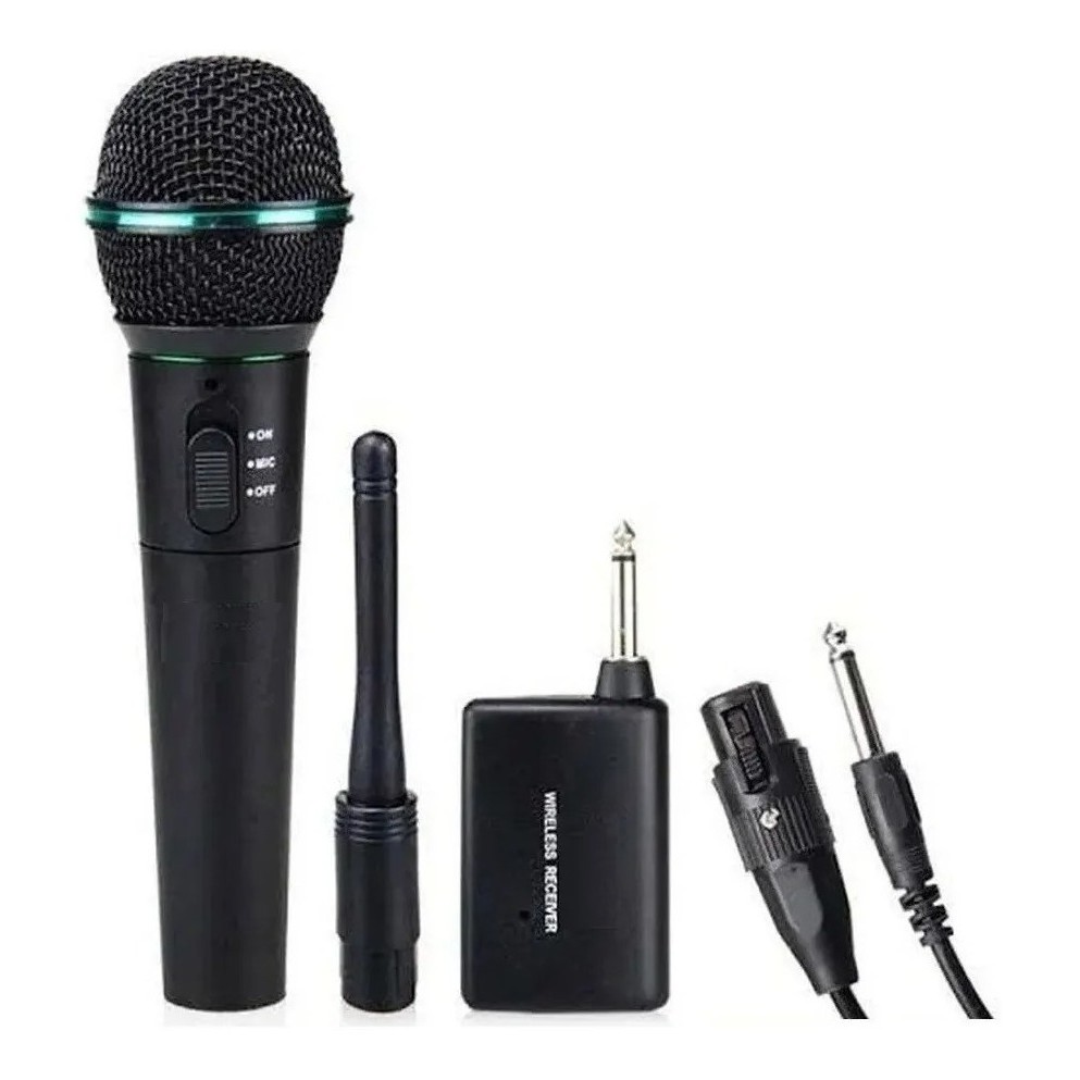 Microfone Locutor Sem Fio Via Adaptador P10 Conexão Premium