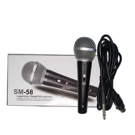 Microfone Profissional Com Cabo  Fio Sm-58 Karaoke - Premium Dynamic