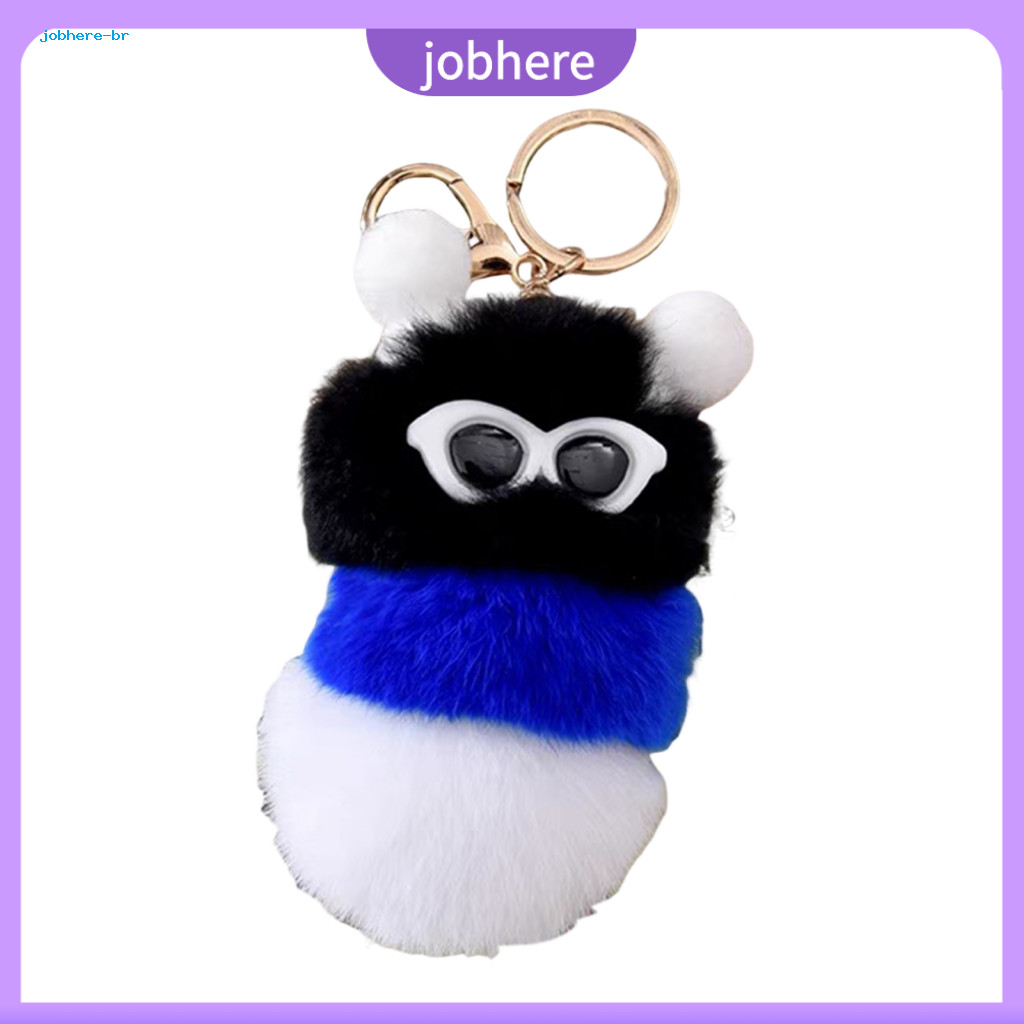 Key Holder Portable Keychain Cute Cartoon Plush Caterpillar Pendant Soft Charm for Wallet Backpack Car Decorative Hangin