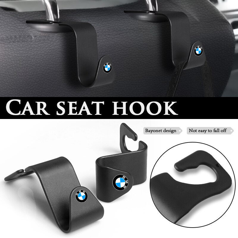 Car Seat Back Hooks 1 2Pcs Universal Car Seat Back Hanging Bag Rack Portable Car Interior Storage Accessories Fit For BM