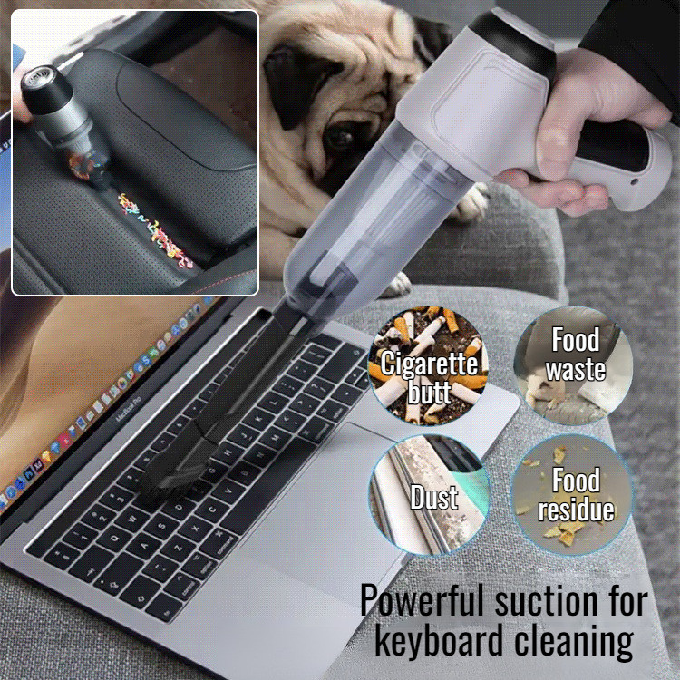 [Portable & Powerful] Home Vacuum Cleaner Car Portable Wireless Vacuum Cleaner Fourinone Mini Handheld Vacuum Cleaner/Wi