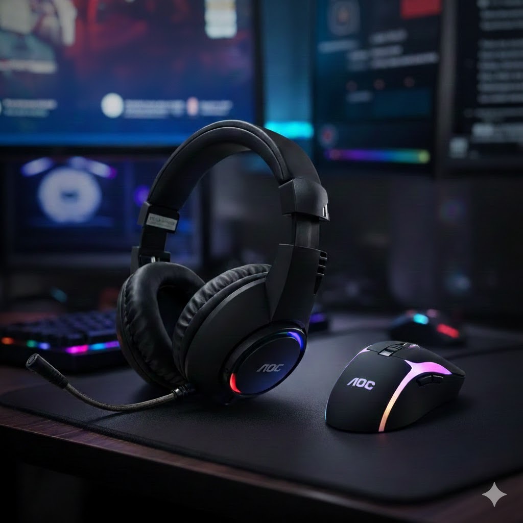 Kit Gamer RGB Headset + Mouse 7200 DPI – Alta Performance e Precisão - Linha Professional