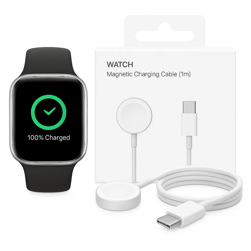 Carregador Relógio Magnético Por Indução USB/TIPO C Smartwatch Apple Watch Original