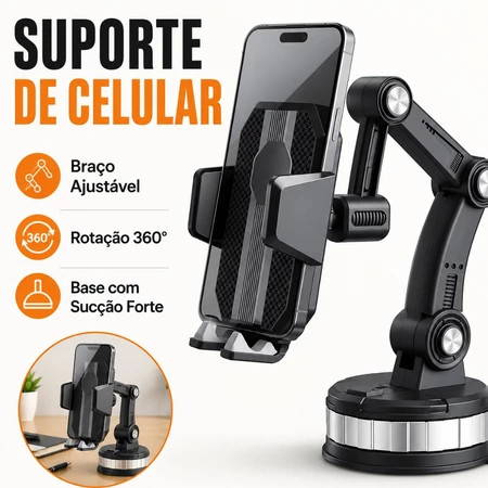 Car Phone Holder Suction Cup Multi-Angle Adjustable Suv Pickup Truck Universal Phone Holder