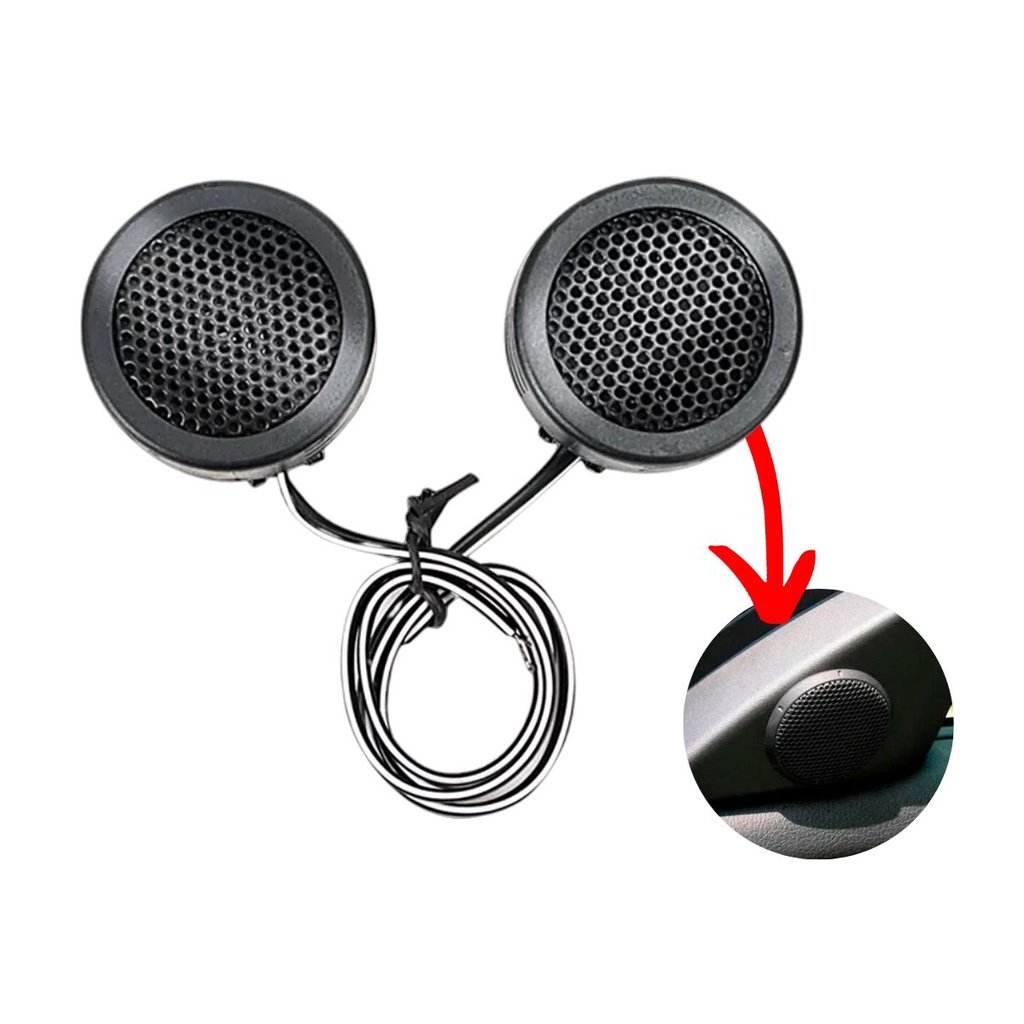 Mini Tweeter De Alta Frequencia Par 600w Pode ser instalado em qualquer local com Crossover integrado