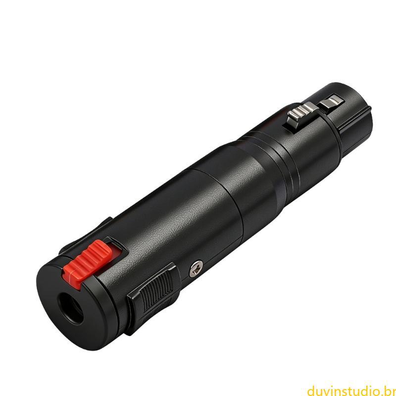 DUV Professional XLR Fêmea Para Conversão Adaptador Som 1 4 6 35 Mm
