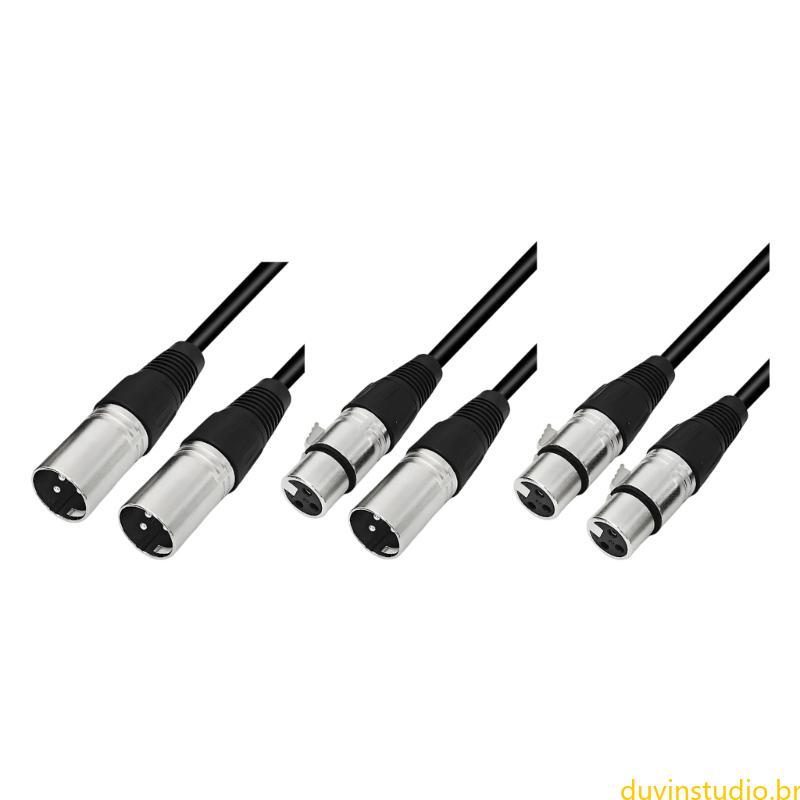 Cabo Balanceado DUV Professional 3Pin XLR Para Interfaces De Som De Microfones E Misturadores