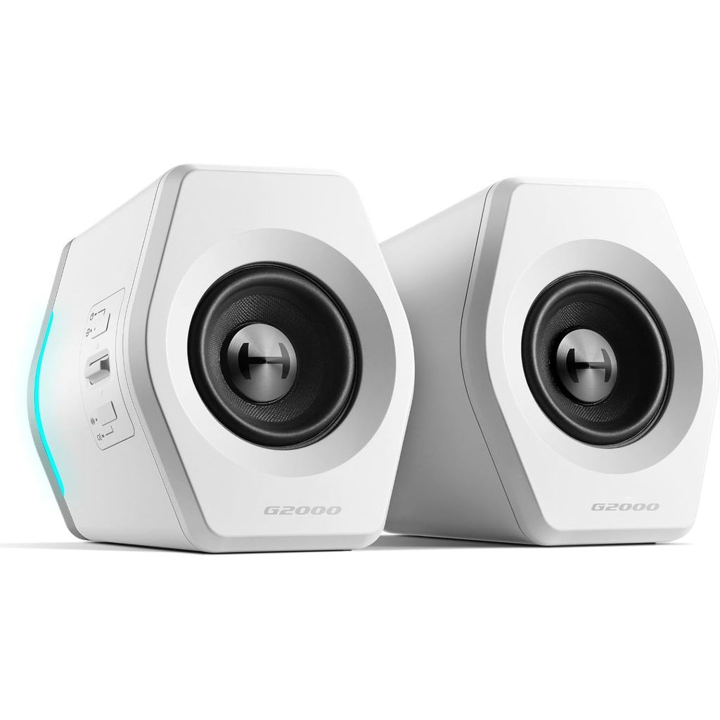 Home Gadget Edifier Hecate RGB Gaming Speakers, 32W de Potência Máxima, Bluetooth 5.1, Modos de Jogo/Filme/Música, 12 Ef