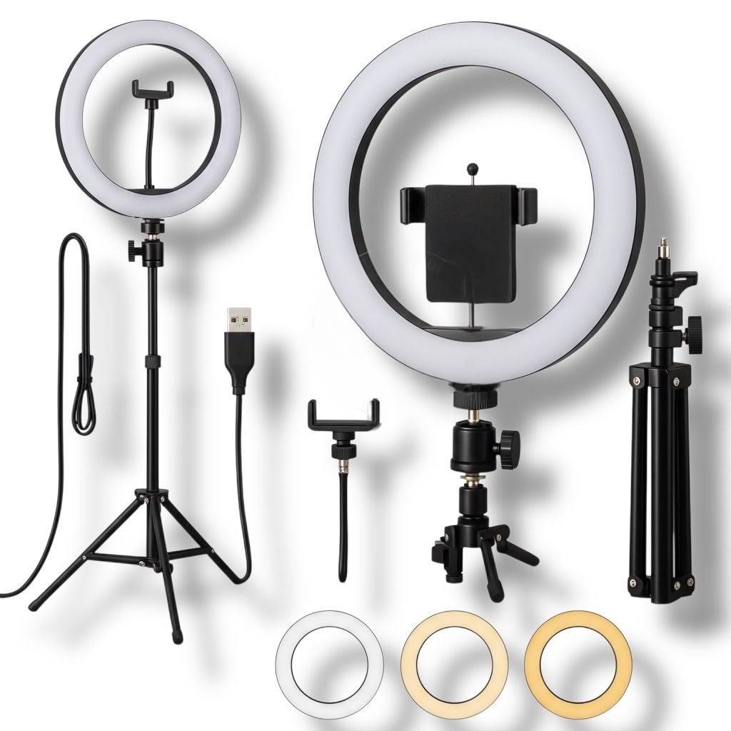 Ring Light Iluminador Polegadas 10 Com Tripé Profissional Premium Led Selfie para Celular VI