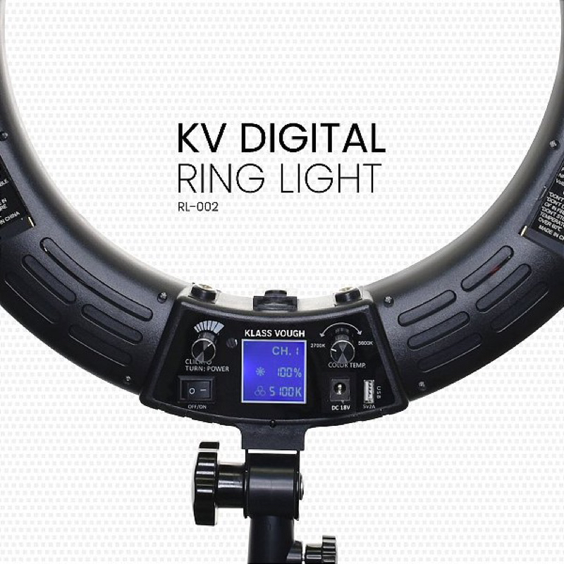 Ring Light Profissional Klass Vough RL-002 100W – Iluminação Premium para Vídeos, Estúdios e Maquiagem