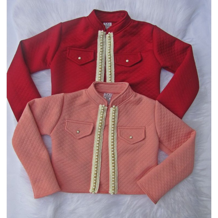 Casaco Bolero metalassê e crepe infantil Luxo, mini Diva,moda blogueirinha