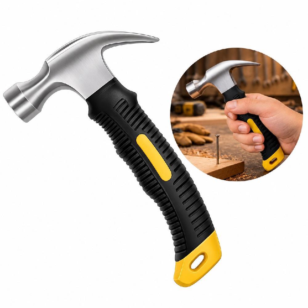 MARTELO PROFISSIONAL MINI MARTELINHO UNHA CABO CURTO EMBORRACHADO ANTIDERRAPANTE MULTIUSO FIBRA DE VIDRO ERGONOMICO