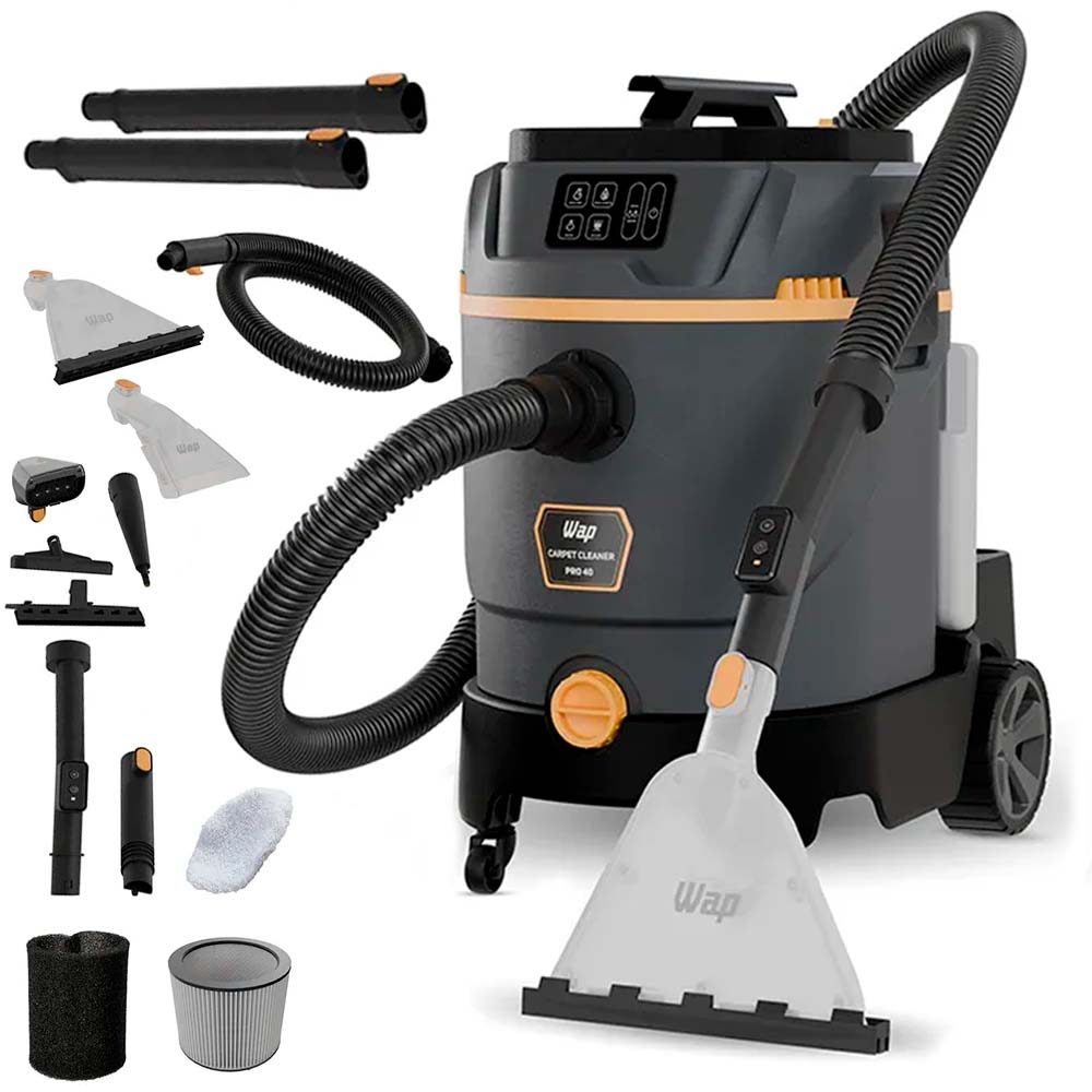 Extratora de Sujeira Profissional á Vapor WAP Carpet Cleaner Pro 40 2800W Painel Digital