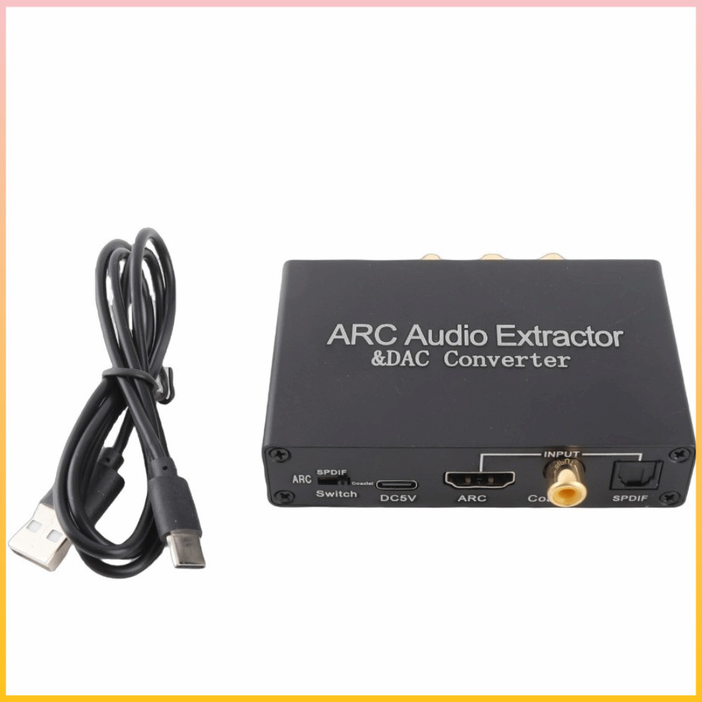 Conversor De Som Analógico Digital , Suporta Óptico/Coaxial/Para Saída Estéreo RCA De 3.5 Mm