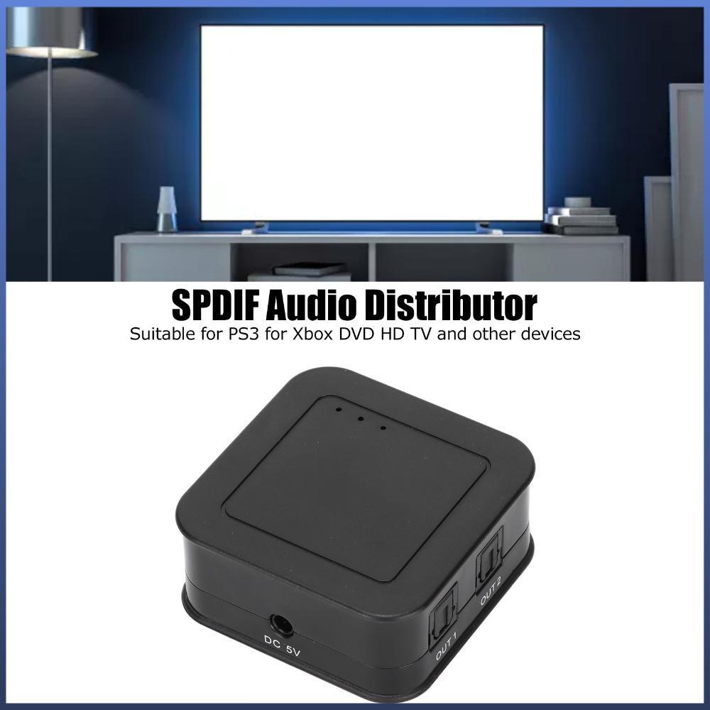 Divisor De Áudio De Fibra Óptica , Para Digital SPDIF US Plug