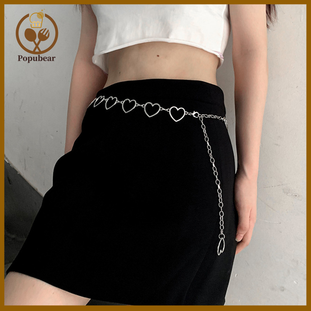 Adjustable Waist Belt Fashion Heart Shape Chain Extended Tassel Dress Stylish Clothing Accessory for Women – Perfect f