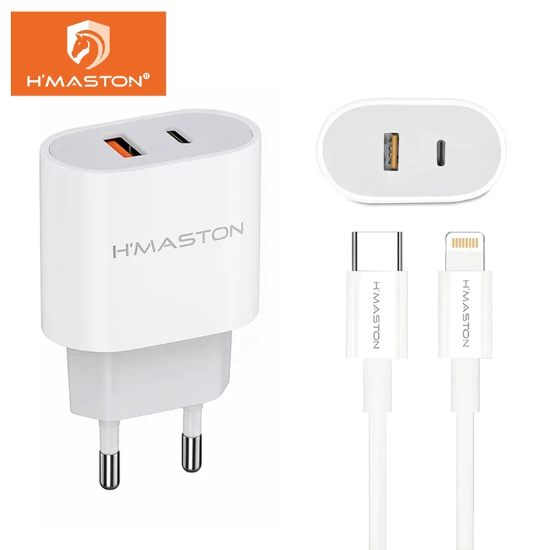 Electro Nest 50W Turbo Charger with Type C to Type C Cable Power Supply 2 USB and USB C Input Fast Charging LR-28