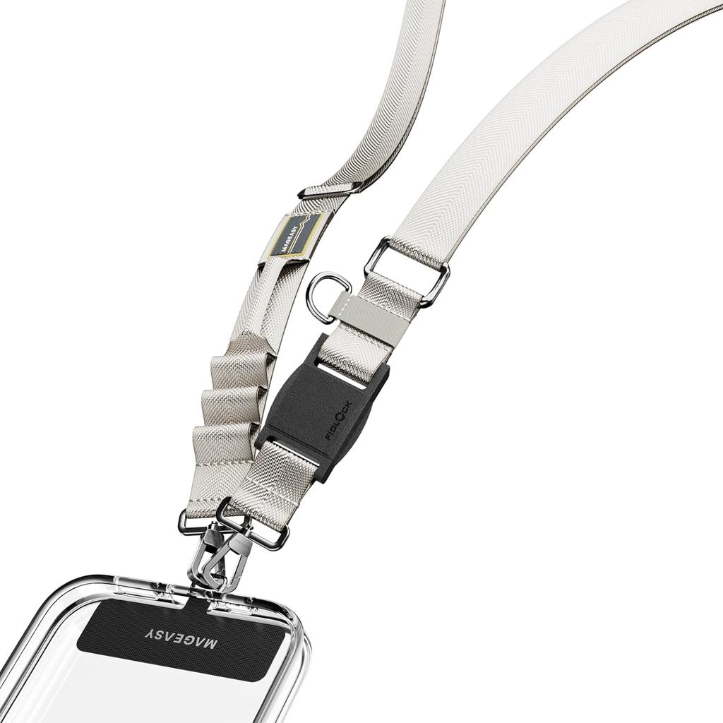 MAGEASY Universal Cell Phone Lanyard - Crossbody Phone Strap for iPhone 17 Pro Max & Most Smartphones, Magnetic Quick-lo