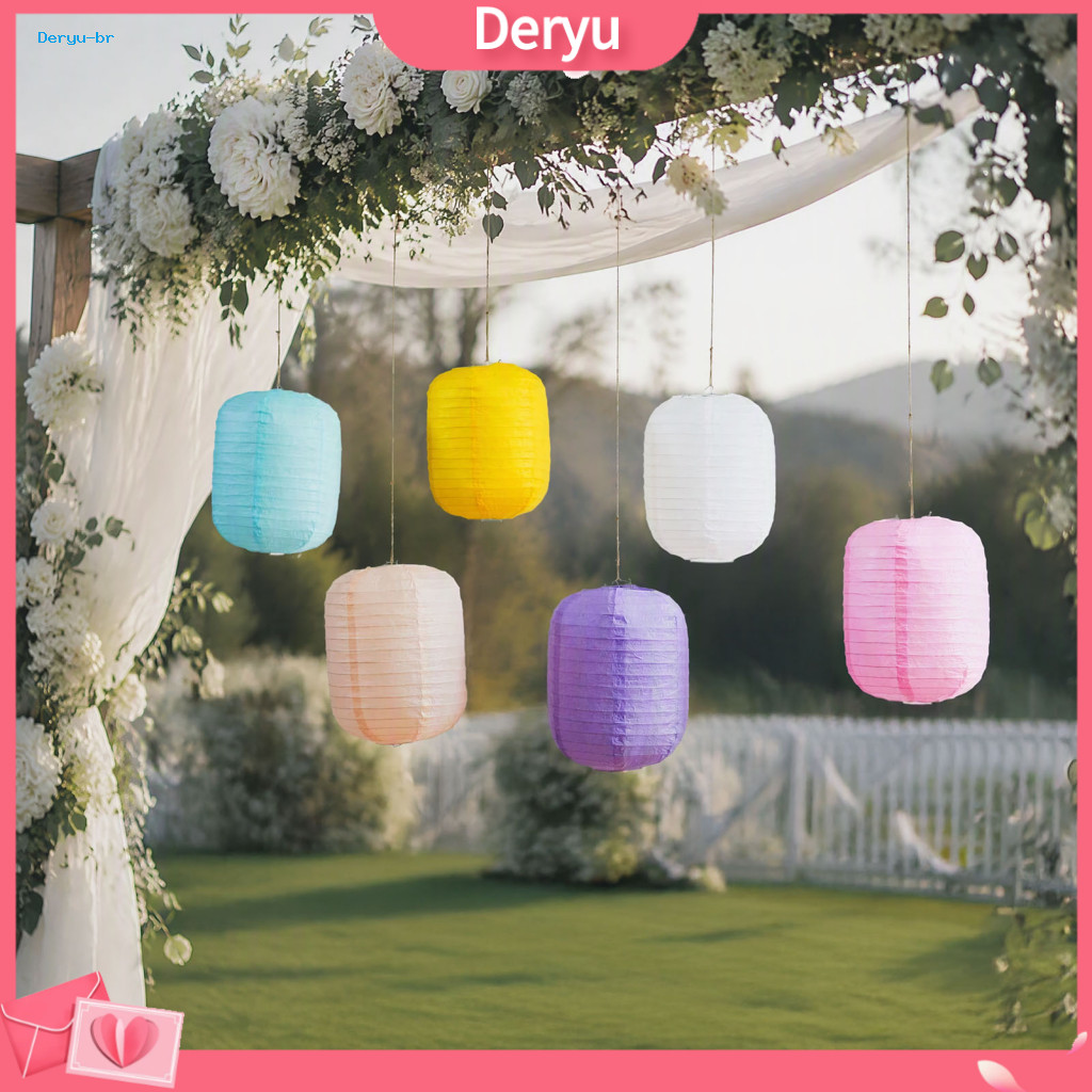Winter Melon Paper Lanterns Indoor Wedding Decorations 6pcs Foldable Pastel – Shape Hanging Decor for Birthday Outdoor