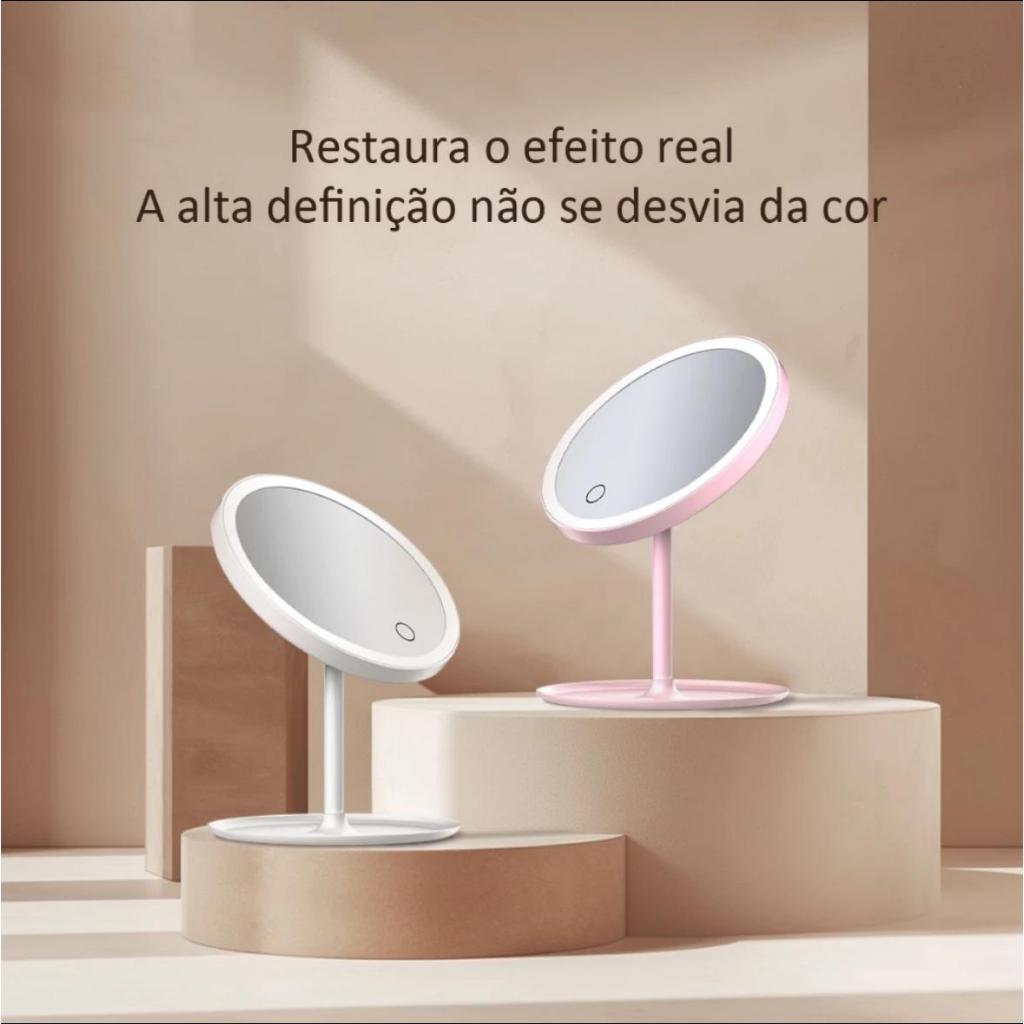 Lighted Vanity Makeup Mirror with Smart Touch Control 3-Gear Base Organizador De Maquiagem