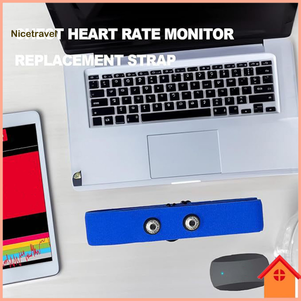 Heart Rate Monitor Chest Strap Sensor Replacement Belt Adjustable Nylon Band Fitness Tracker for Outdoor Sports