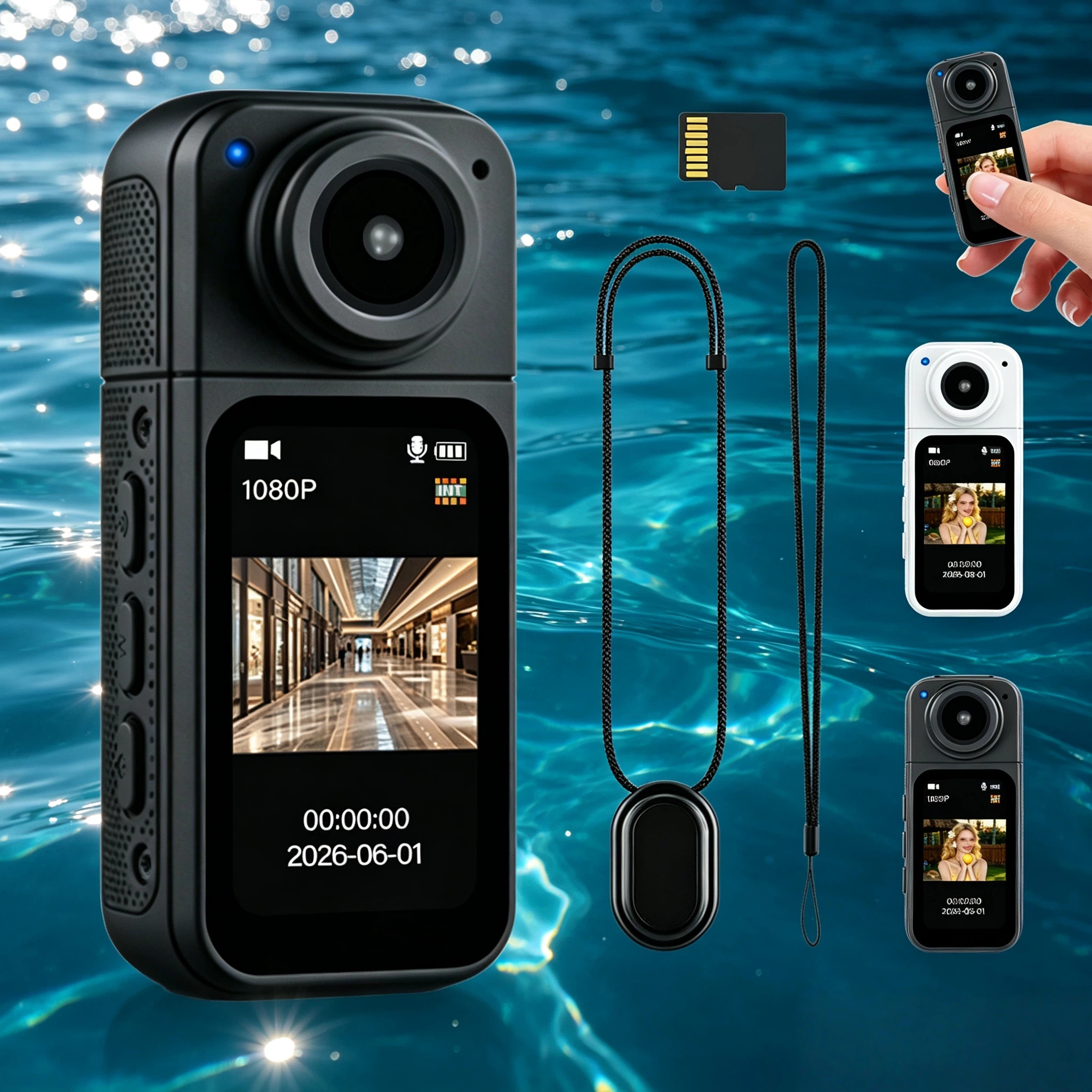 Acessório de Pescoço Magnético Integrado, Cenários de Uso Amplos, Sincronização de Arquivos Wireless, Produtor Casual de