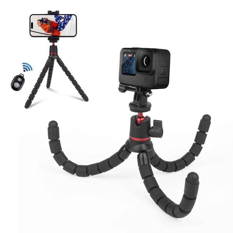 Suporte de Tripé para Câmera PULUZ Mini Tripé Flexível Octopus com Suporte para Câmeras SLR e Controle Wireless para