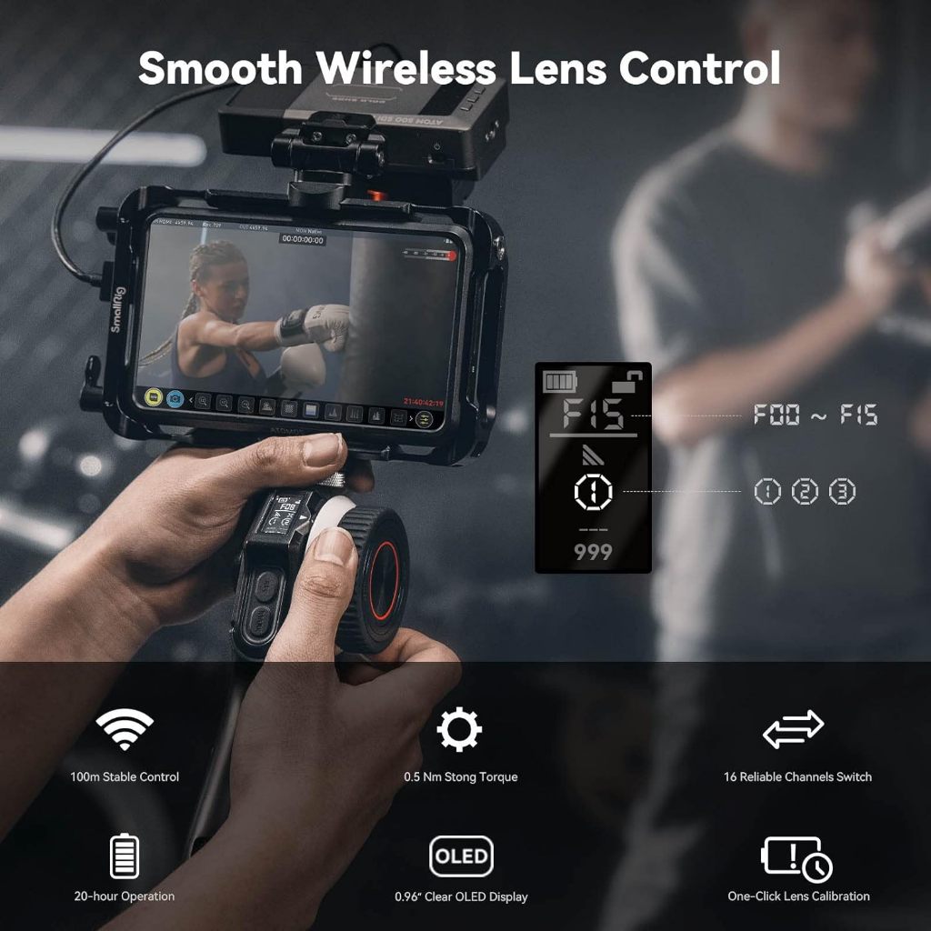 Controlador De Roda De Mão Sem Fio SmallRig & MagicFIZ Wireless Follow Focus Handgrip Kit Foco # 3262 3917B 3782